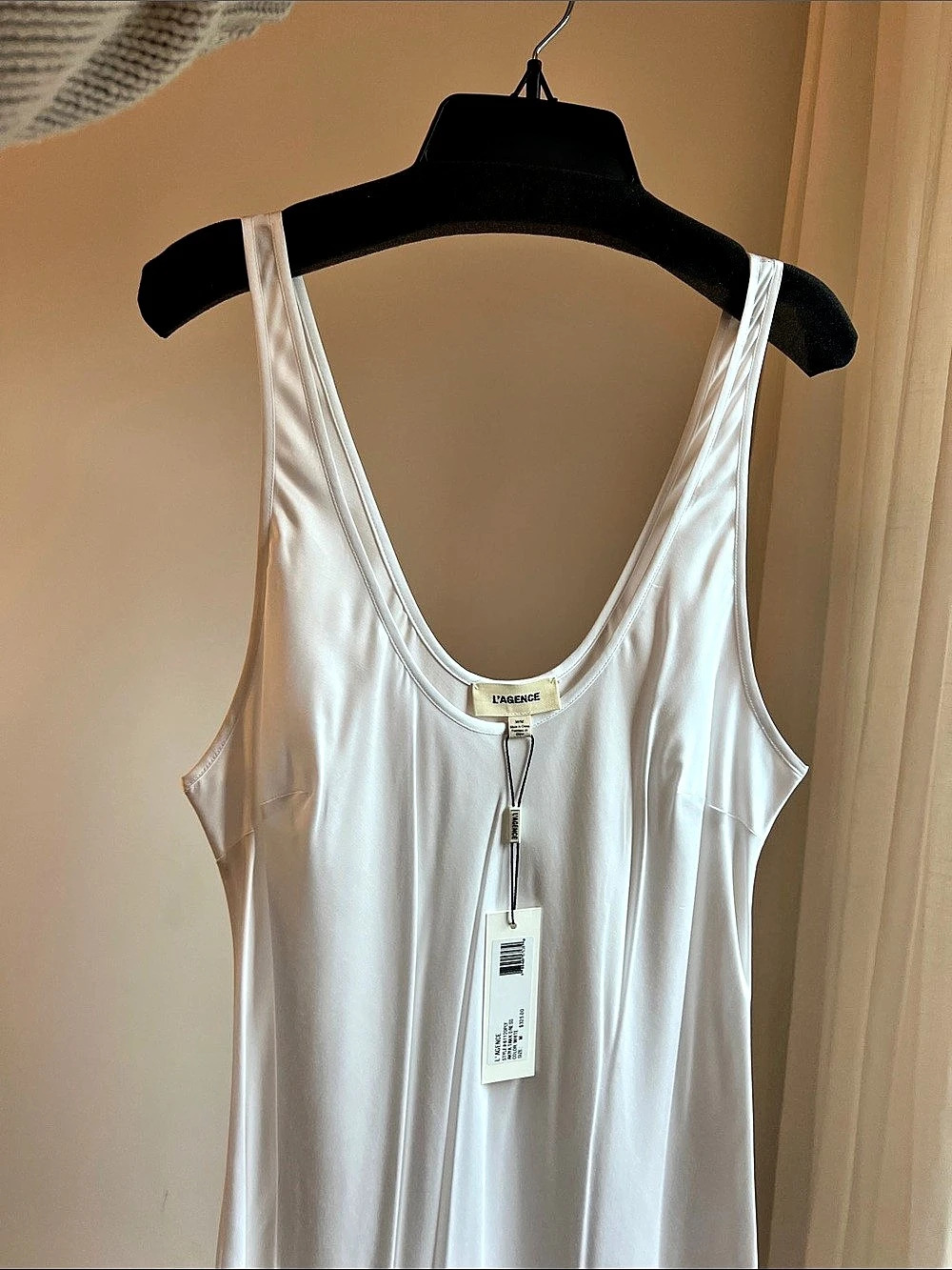 L'AGENCE Maxi Dress in White Size Medium NWT
